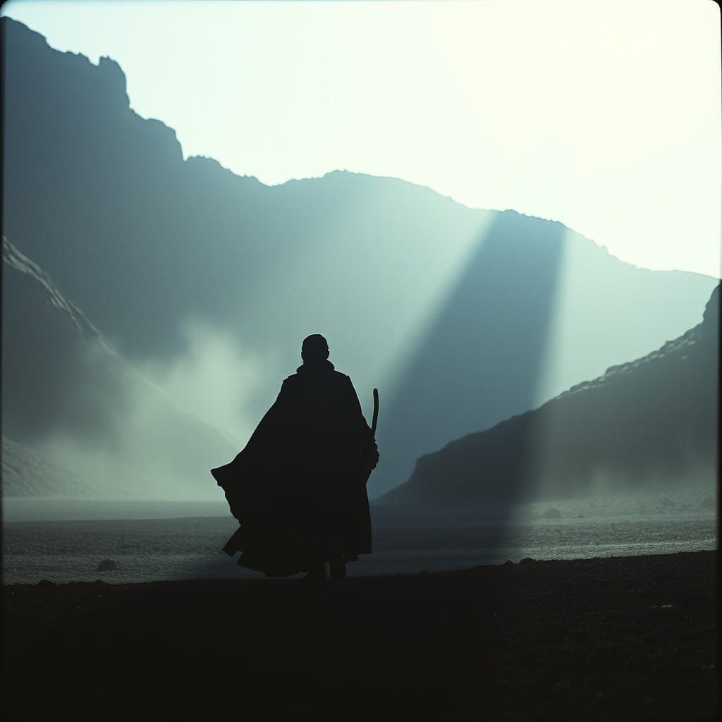 Ethereal Shadows in Cinematic Film Still