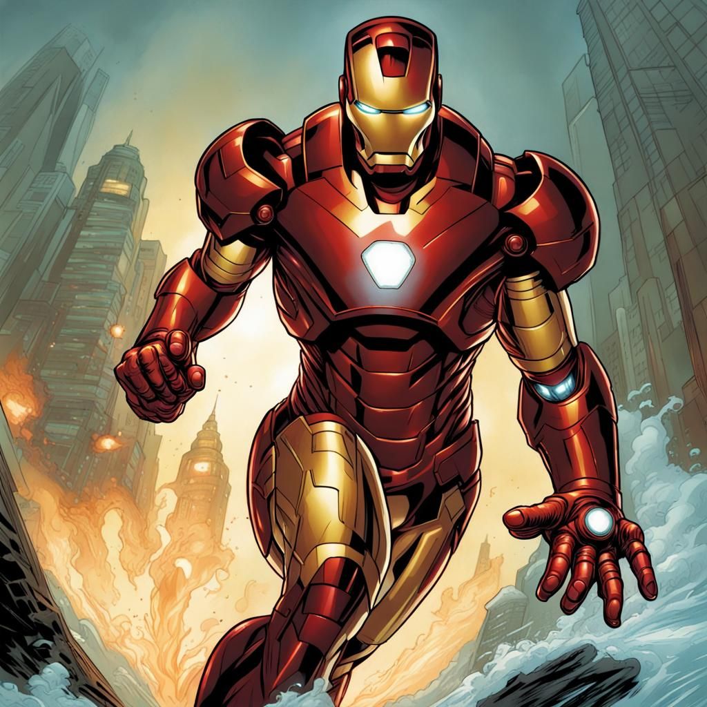 Iron Man Comic Book Art by Mark Brooks