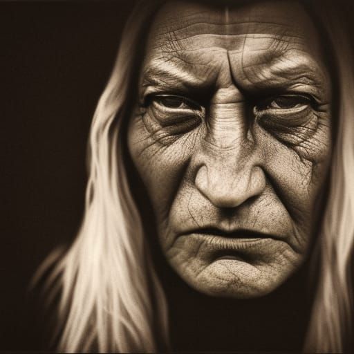 Sitting Bull Portrait in Natural Lighting