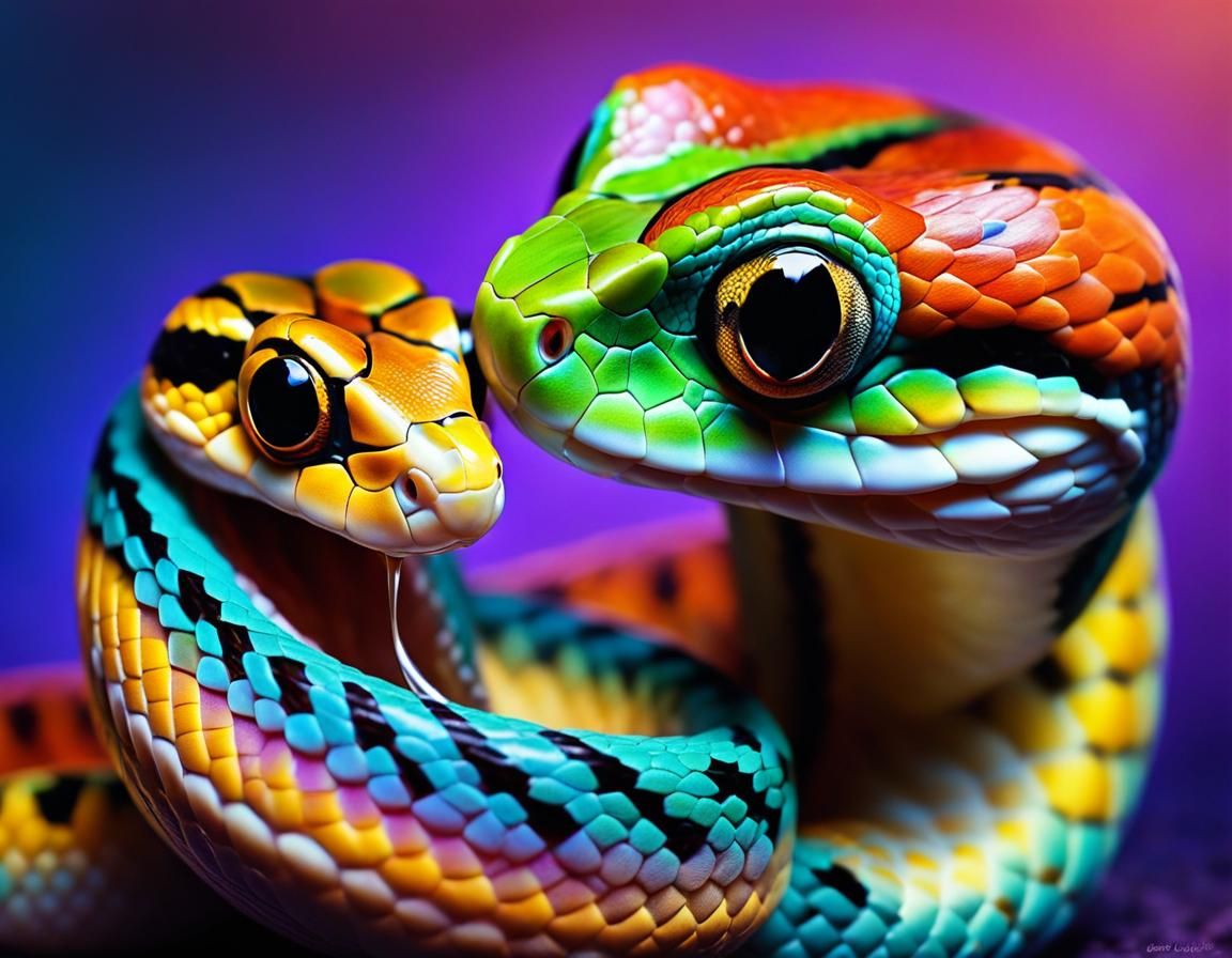 Adorable Baby Snake Hatching with Mother's Love