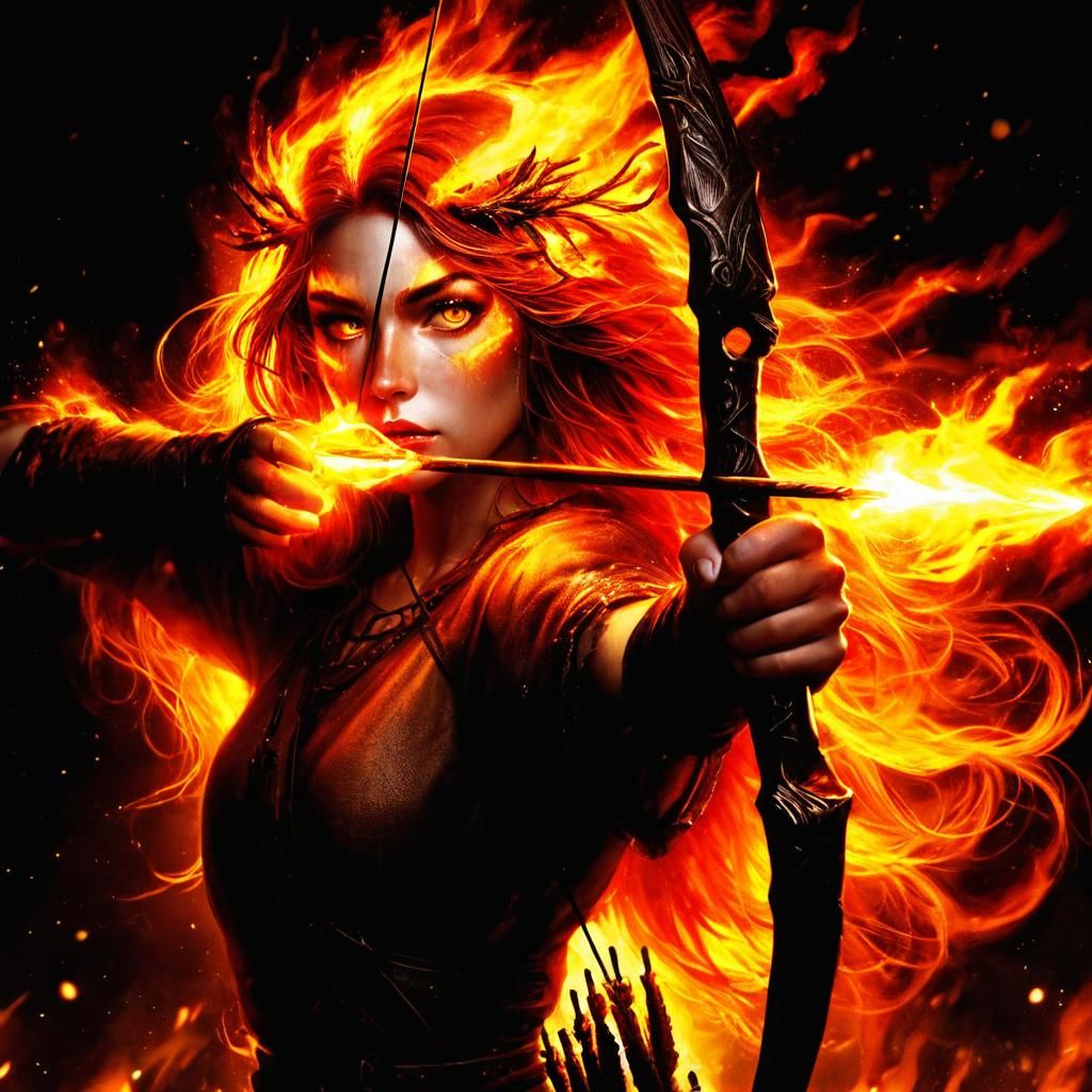 Woman on fire