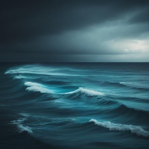 Hyperrealistic Blue Ocean with Intricate Details