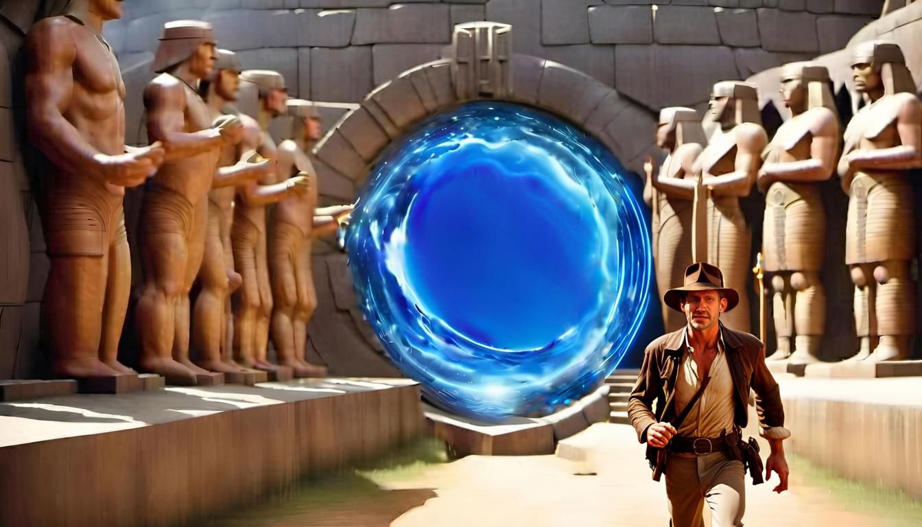 Indiana Jones Emerges from Stargate in New World