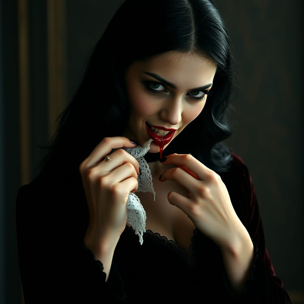 Elegant Vampire in Gothic Splendor