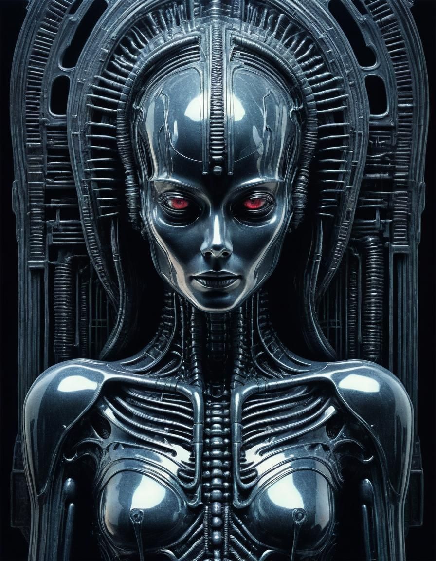 Minimal Ethereal Art in Glowing Cherry Color