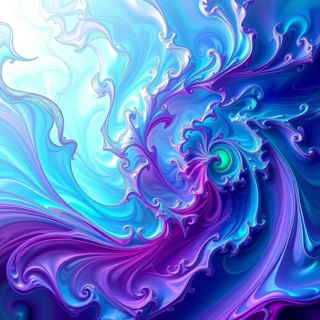 Iridescent Fractals Woven from Light