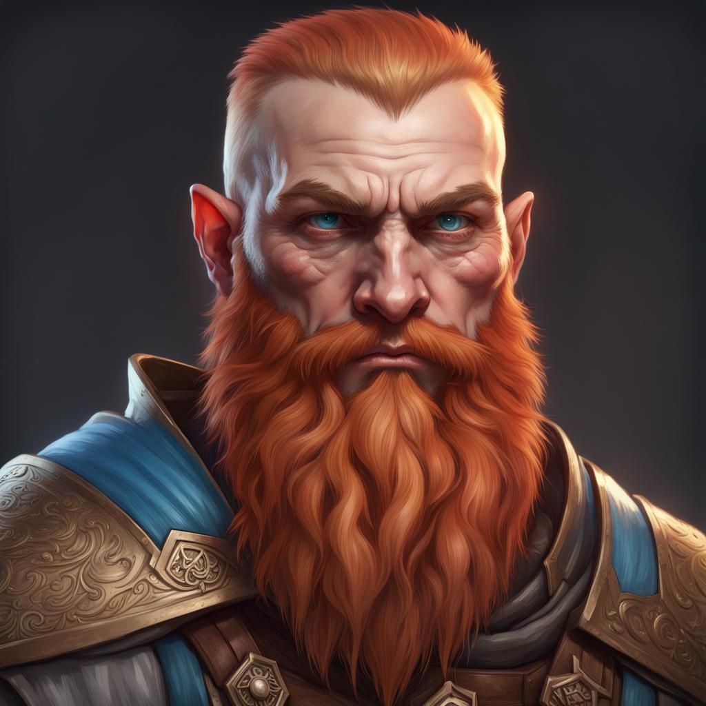 Dwarf Cleric Portrait with Dynamic Lighting
