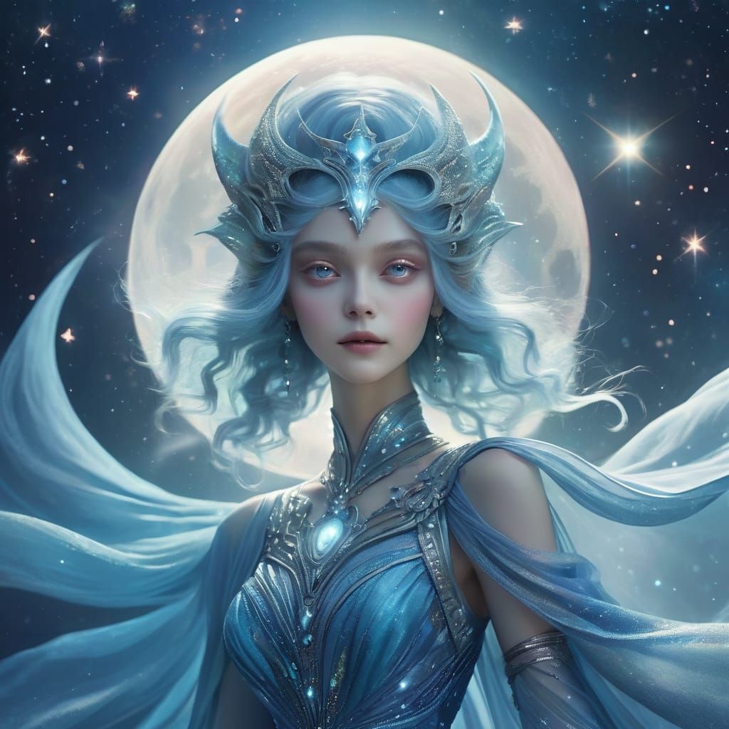 Enchanting Alien in Dreamy Romantic Style, 8k