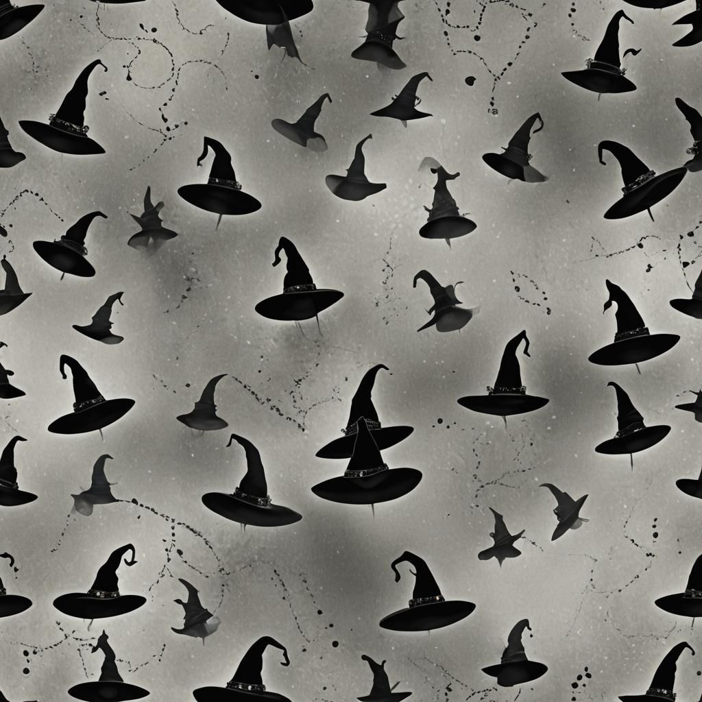 Elegant Black Velvet Witch Hat with Sparkling Accents