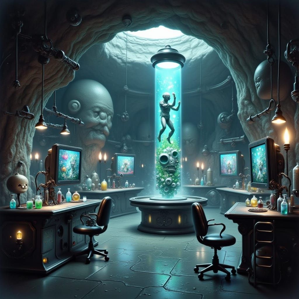 Cyberpunk Laboratory Concept Art