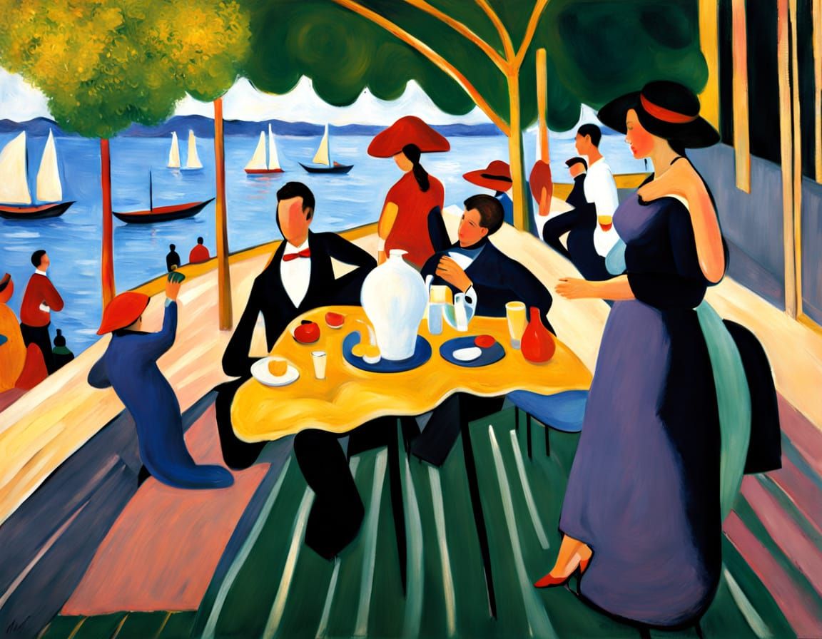 Impressionist Painting of Maison Fournaise Terrace