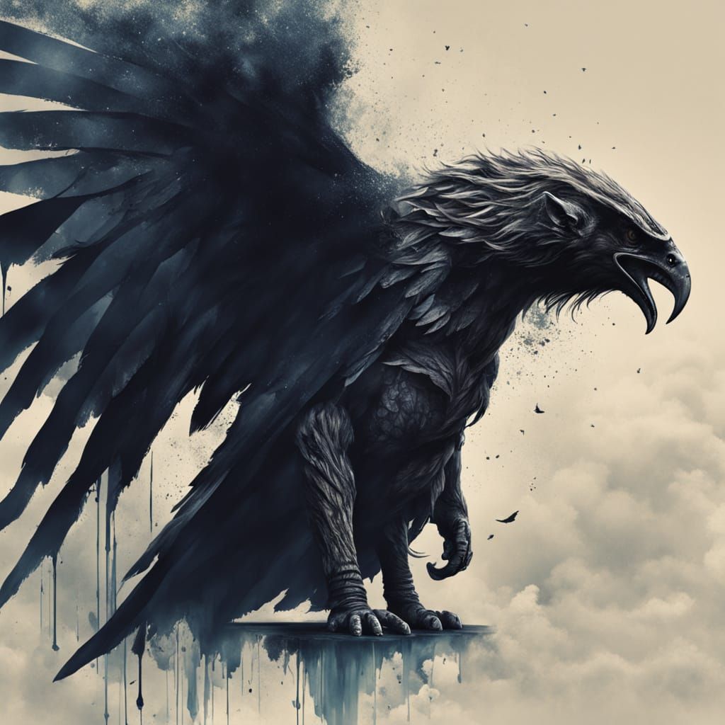 Dark Angel with Black Wings in Wichita