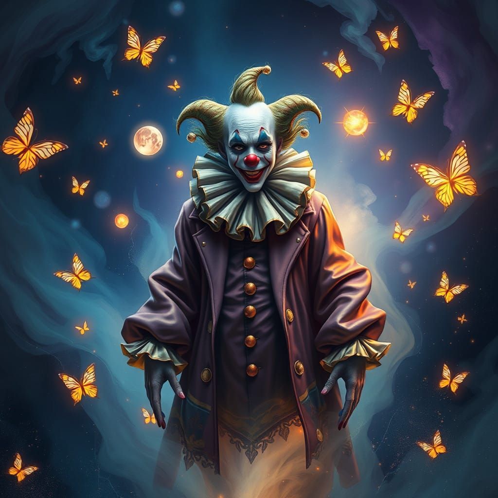 Mystical Clown in Enigmatic Splendor