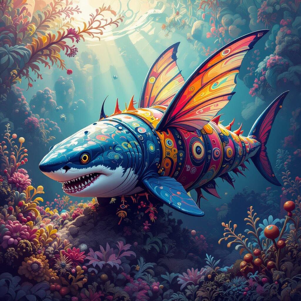 Shark-Caterpillar Hybrid: Carchaecaterpillarus Finwings in M...