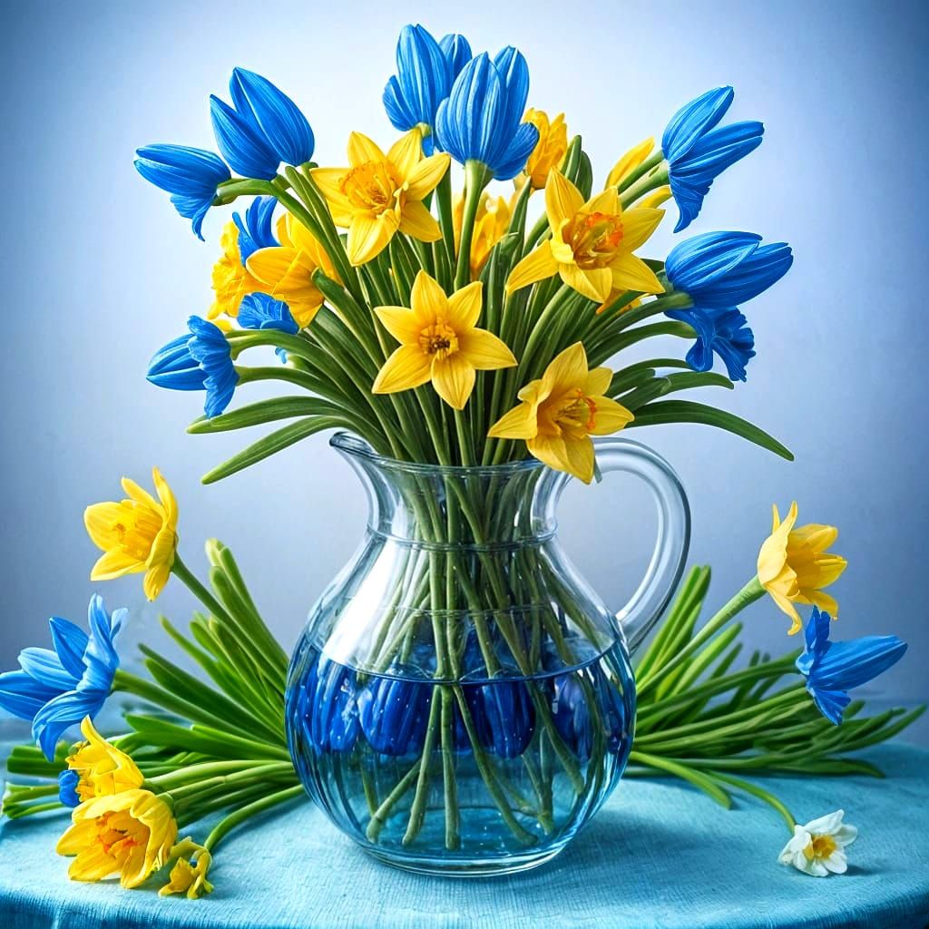 Magical Daffodils in Vibrant Fairytale Realism