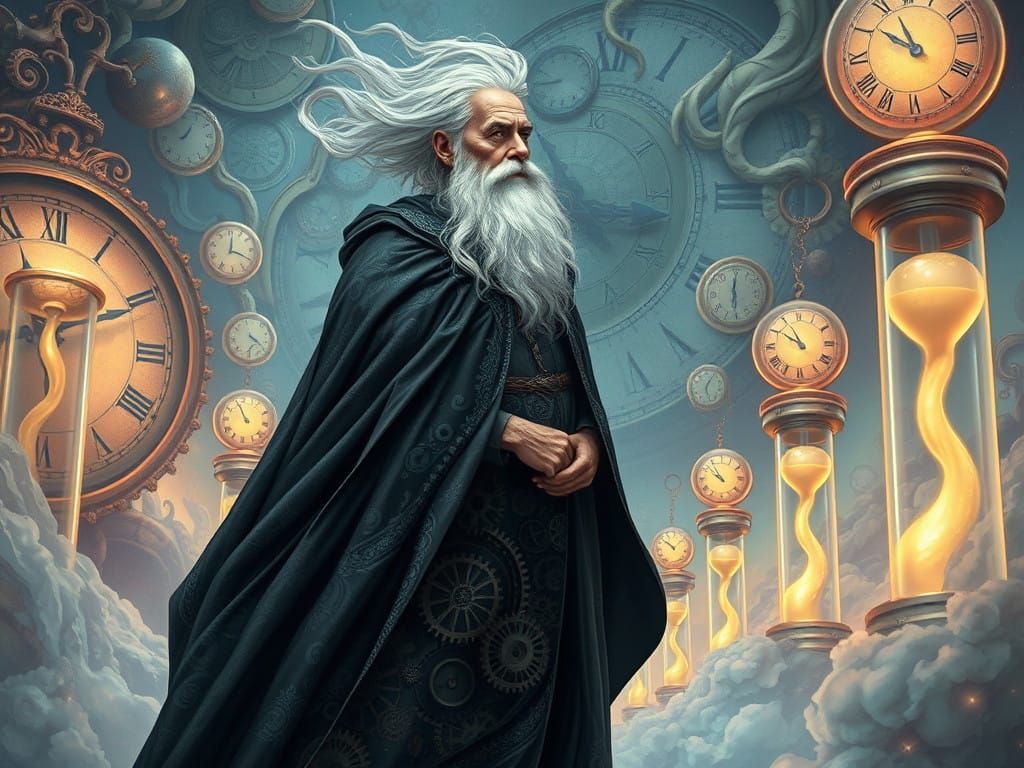 Father Time in a Fantastical Realism Aesthetic