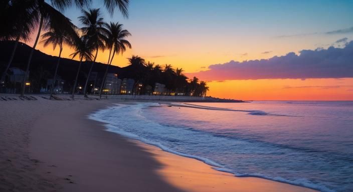most beautiful beach sunset