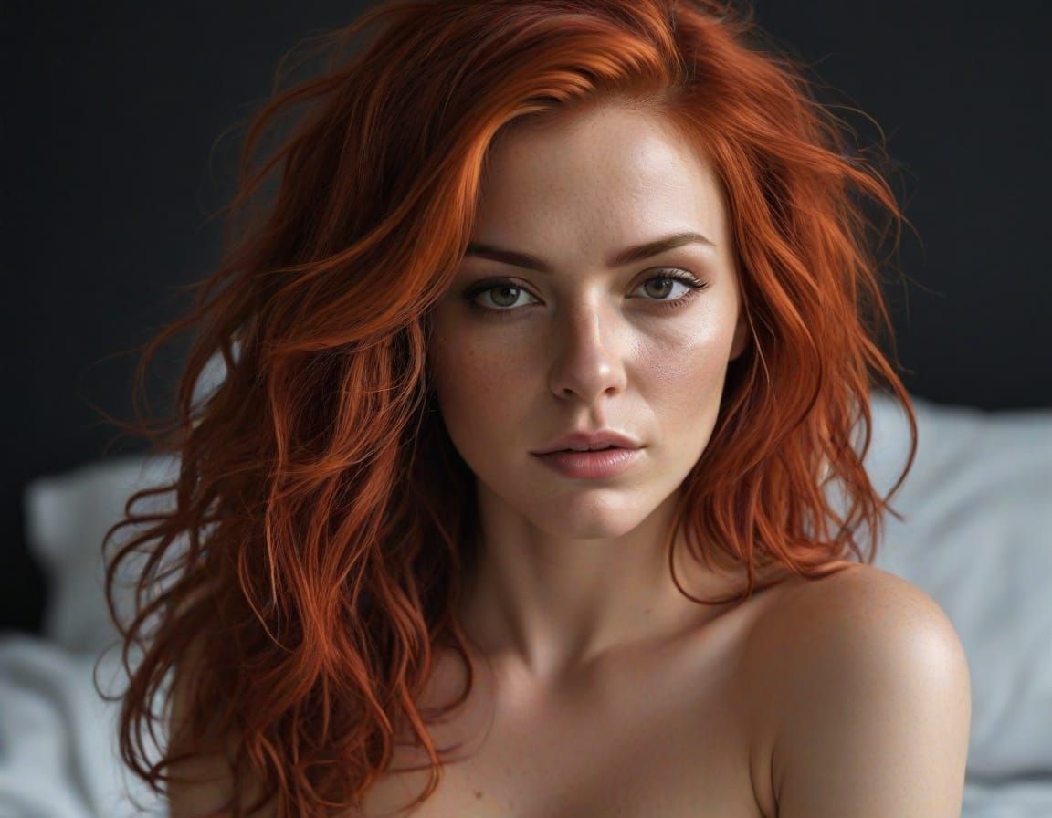 Sensual Male Figure in a Darkened Bedroom