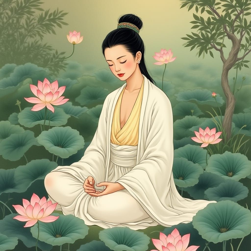 Goddess of Mercy in Traditional Chinese Garden