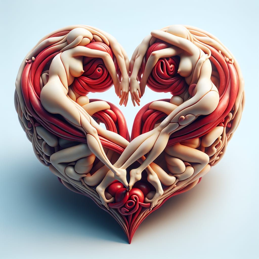 Surrealist Heart Concept Art in Photorealistic Fine Art Styl...