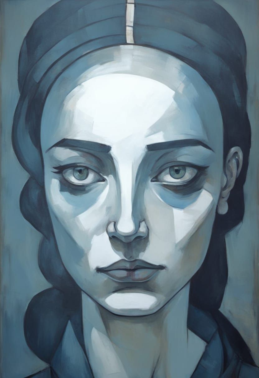 Brooding Woman: An Expressionist Portrait