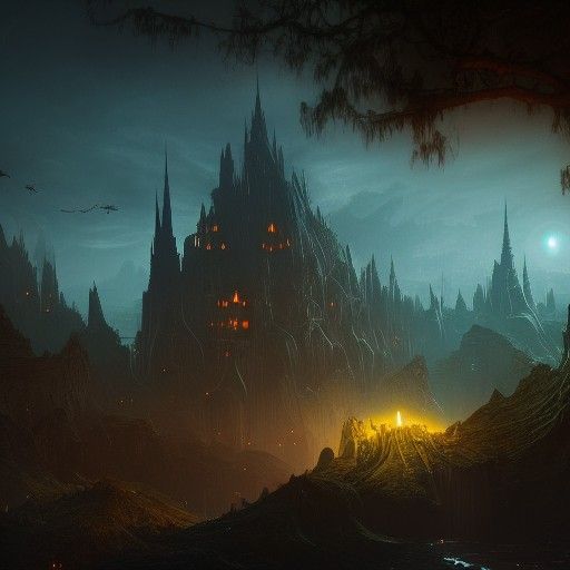 Darkness and Light: A Detailed Matte Painting