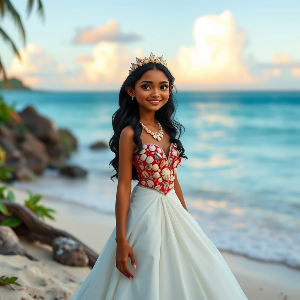 Moana's Tropical Wedding: Vibrant and Dreamy Art