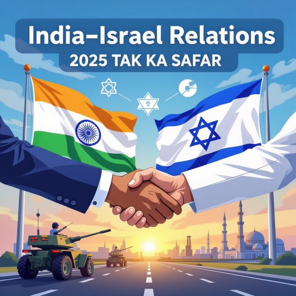 India-Israel Partnership: Modern Infographic Illustration