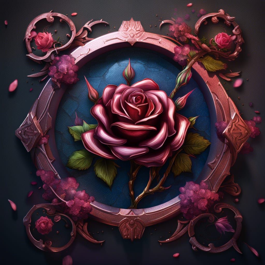 Healing Rose Logo Concept in Detailed Matte Painting