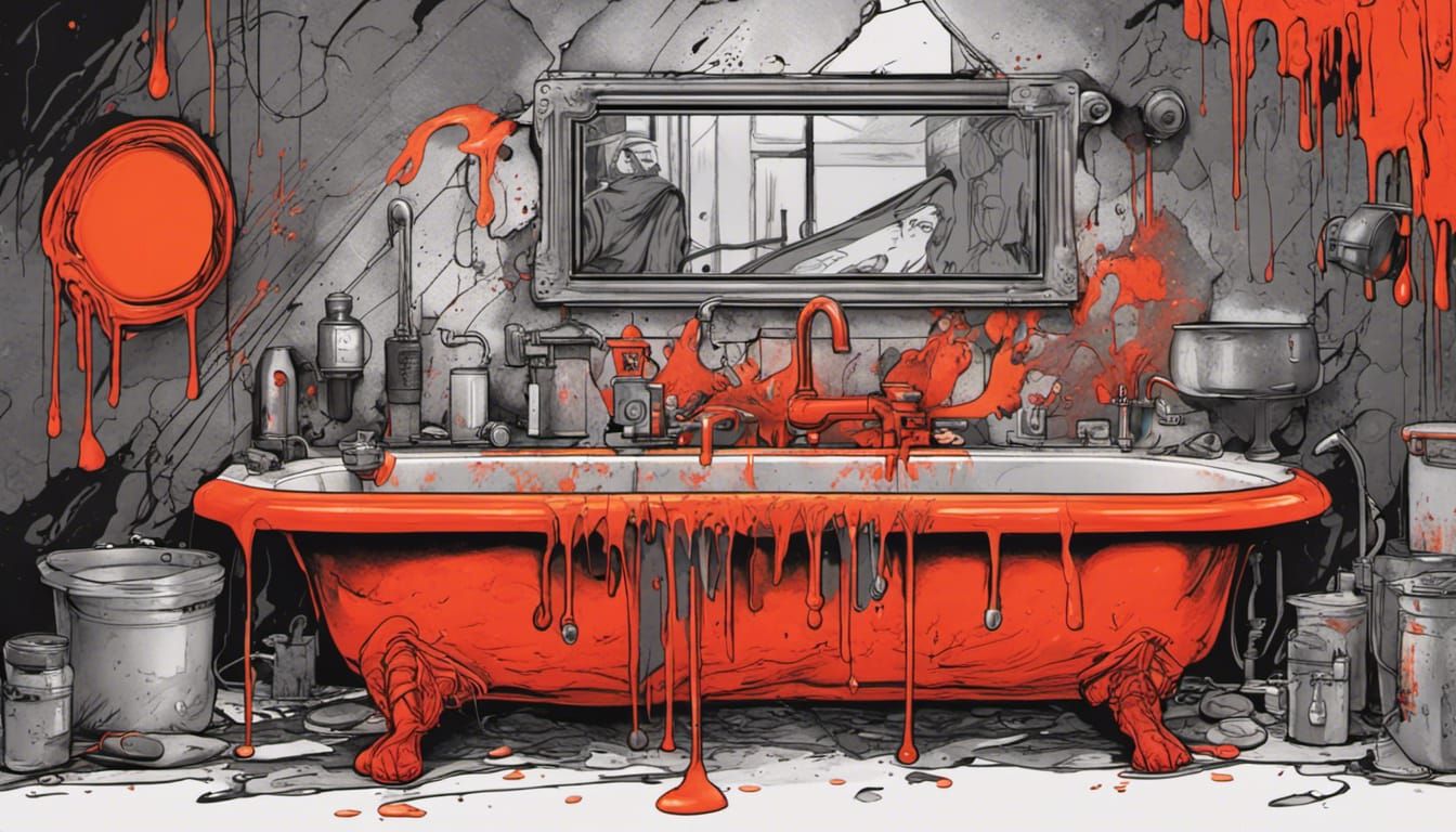 Big Bad Wolf Plumber: Neon Pop Art Concept