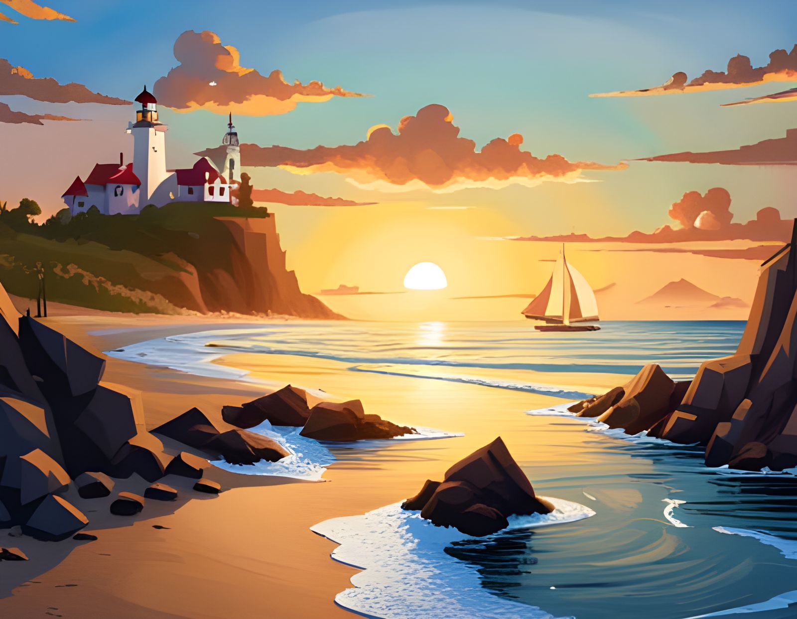 Monsters with Sunglasses Enjoying Beach: Hyperrealistic Art