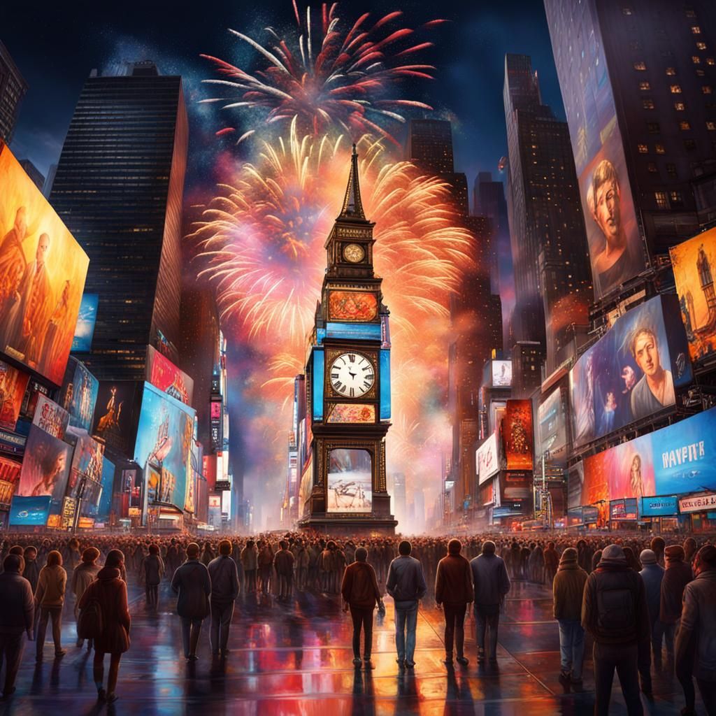 New Year's Eve Fireworks in Times Square