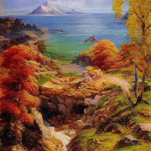 Abstract Oil Painting in Complementary Colors