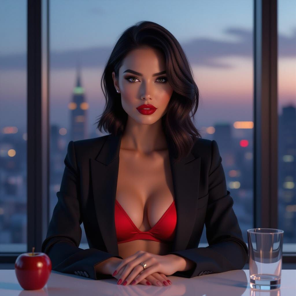 Tech CEO in Cyberpunk Noir Style