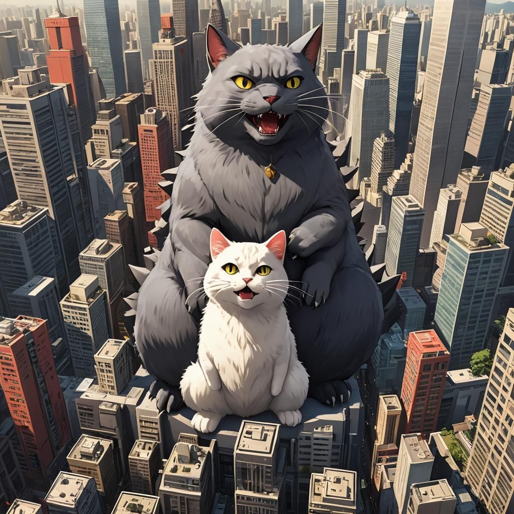 Catzilla: Anime-Style Manga Monster