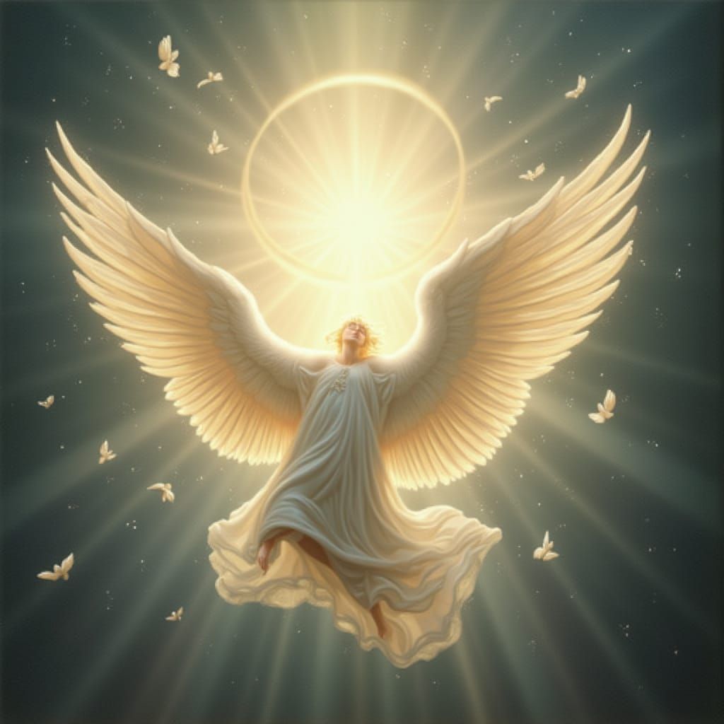 Celestial Wings of Light in Divine Harmony