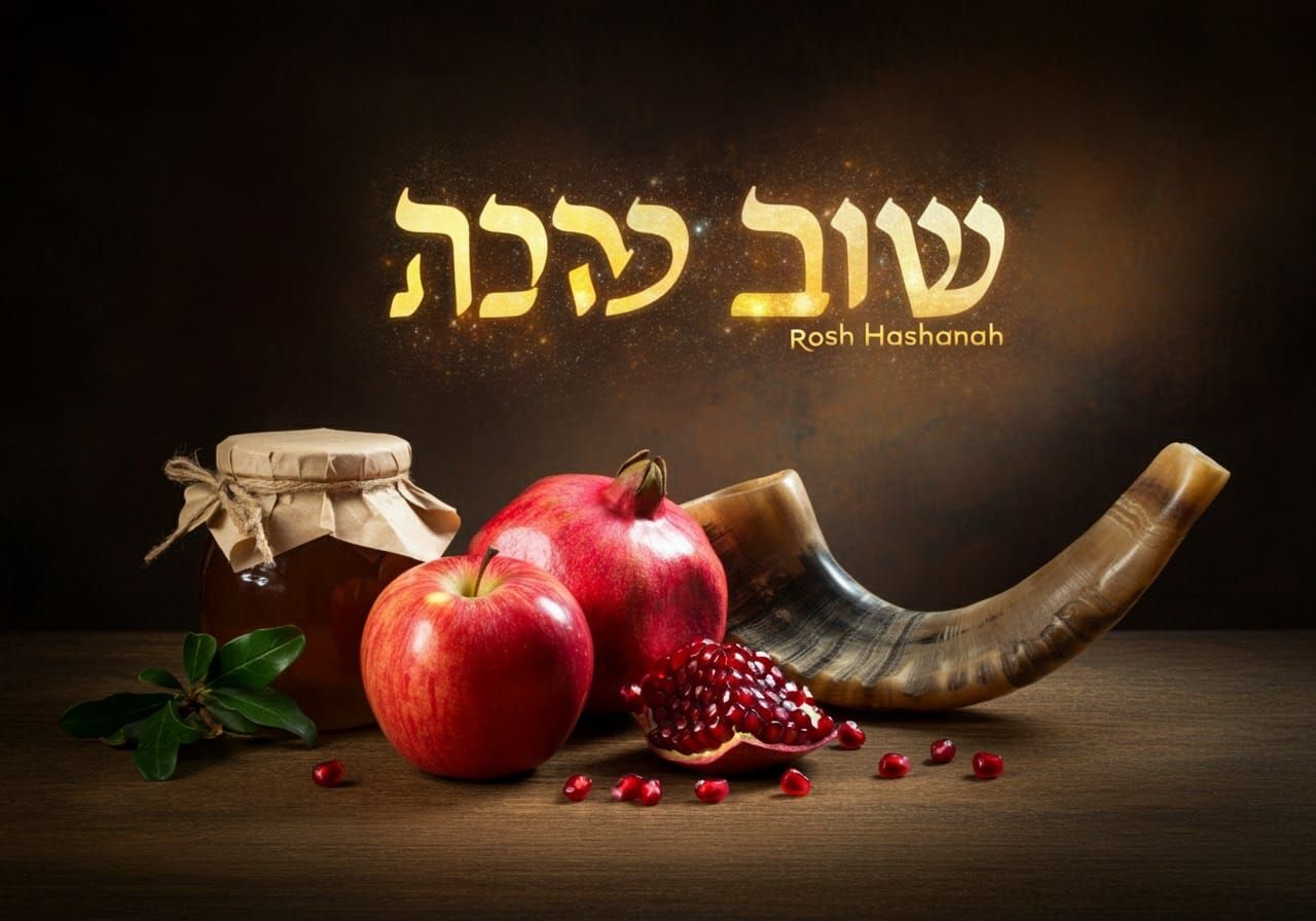 Rosh Hashanah Still Life in Magical Realism Style