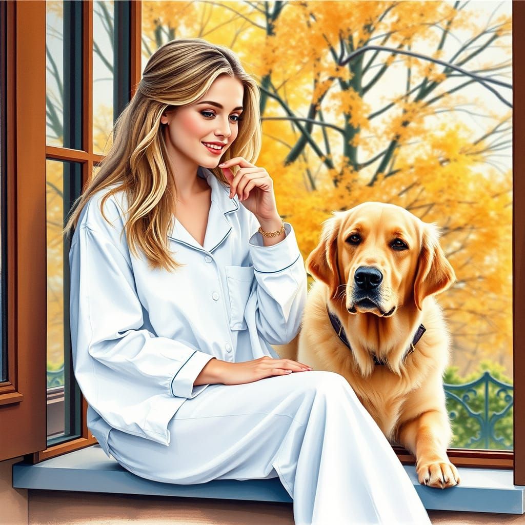 Ethereal Morning Moment in Whimsical Art Style