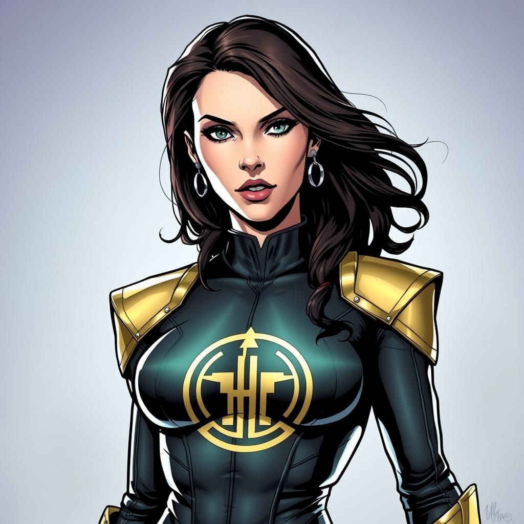 Lara-El in Comic Book Art Style Suit