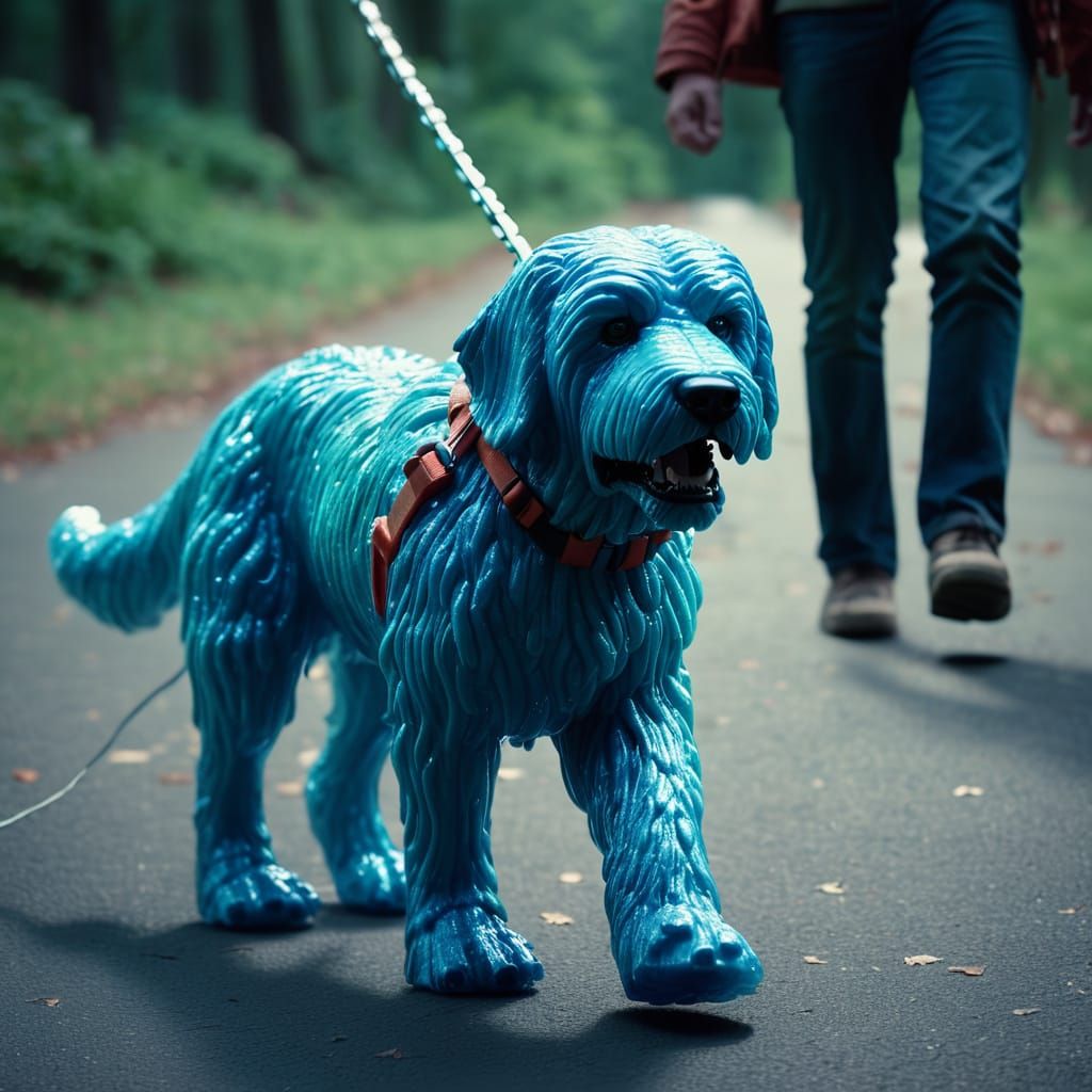Walking a Jelly Dog: A Cinematic Still