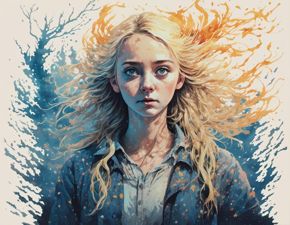 Luna Lovegood Casting Patronus Charm: Detailed Visual