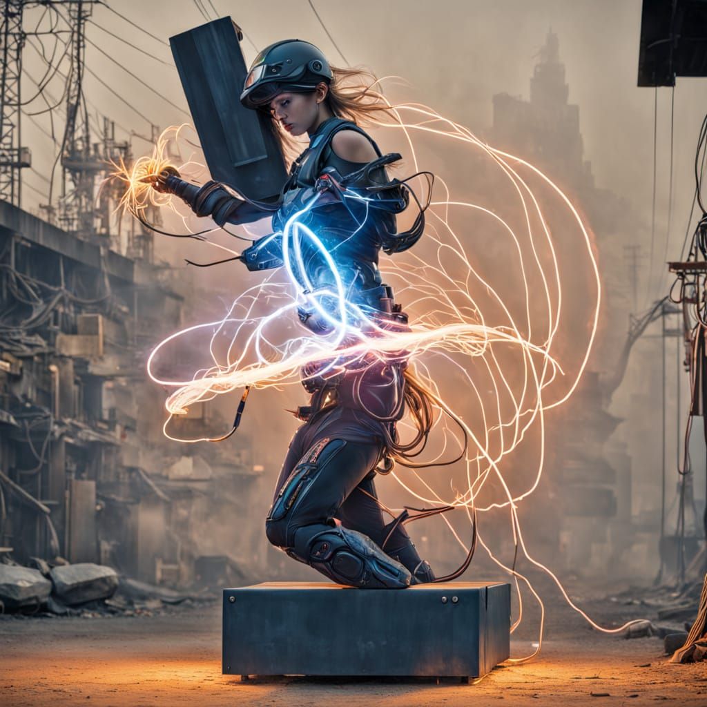 Electric Arc Discharge Abstract Art