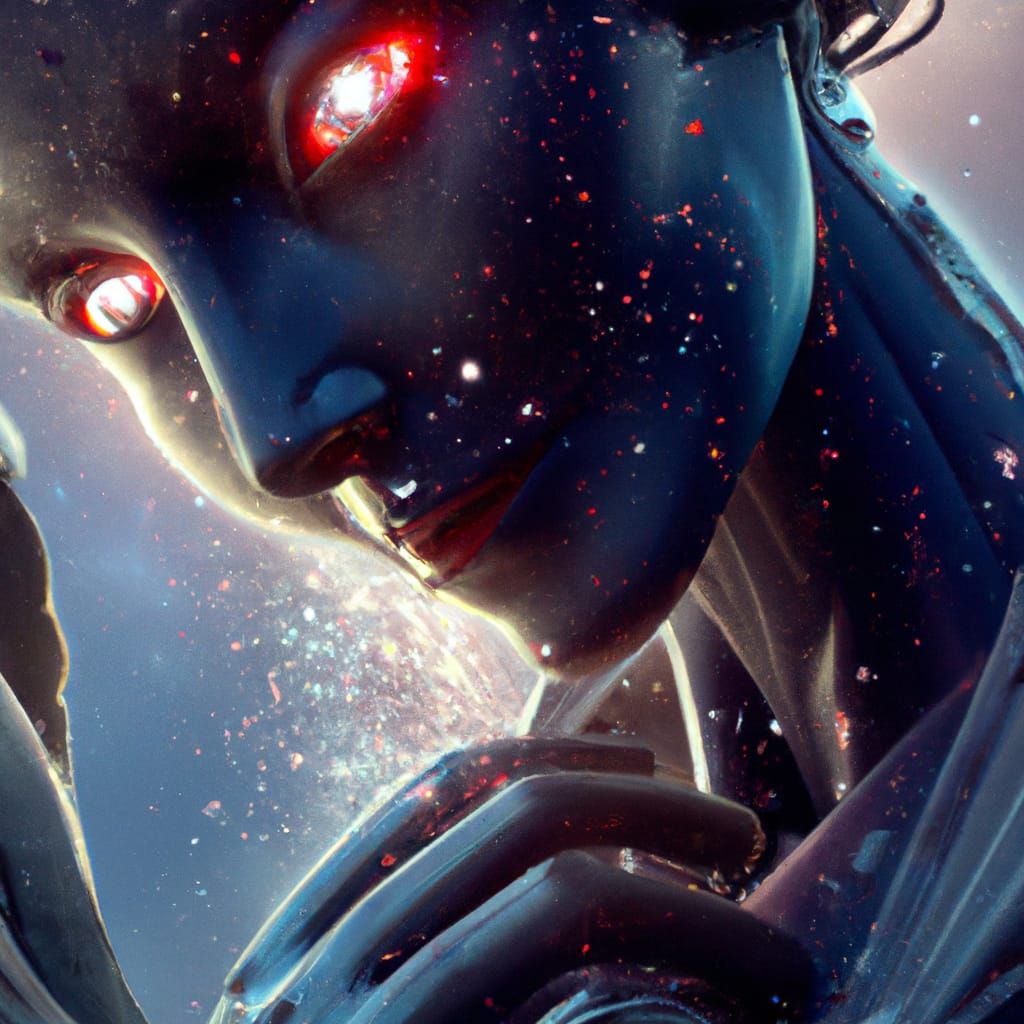 Starseed from Orion's Belt: Hyperrealistic Acrylic Art