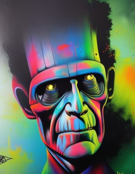 Frankenstein Concept Art in John Tenniel Style