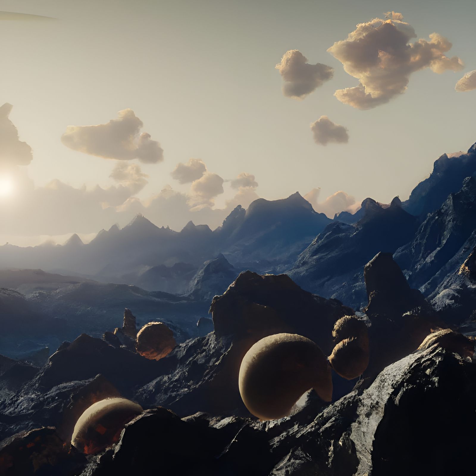 Cosmic Landscape in Unreal Engine Render Style