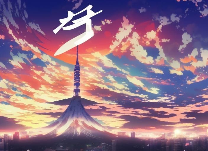 Anime Style Japanese City Concept Art