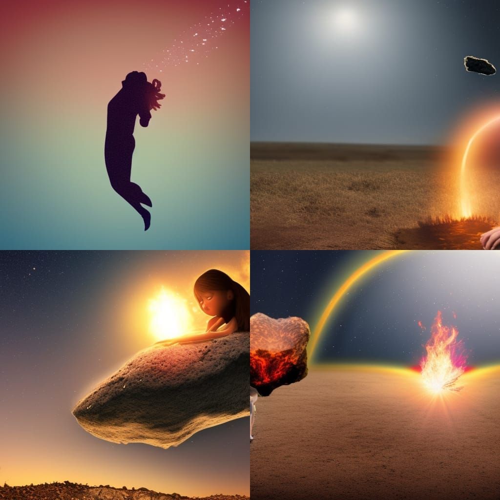 Girl in Meteor Plunging to Earth