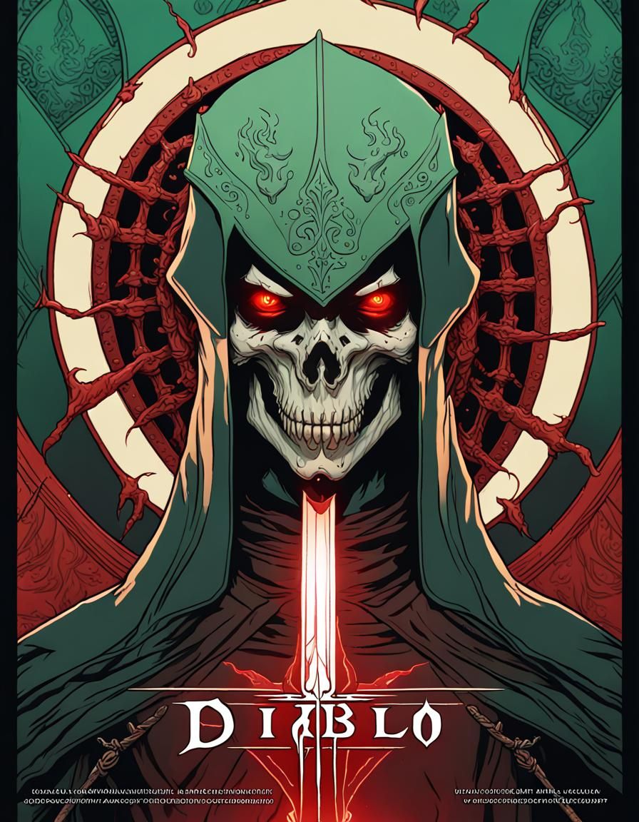 Diablo Possessed Hero in Dark Fantasy Style