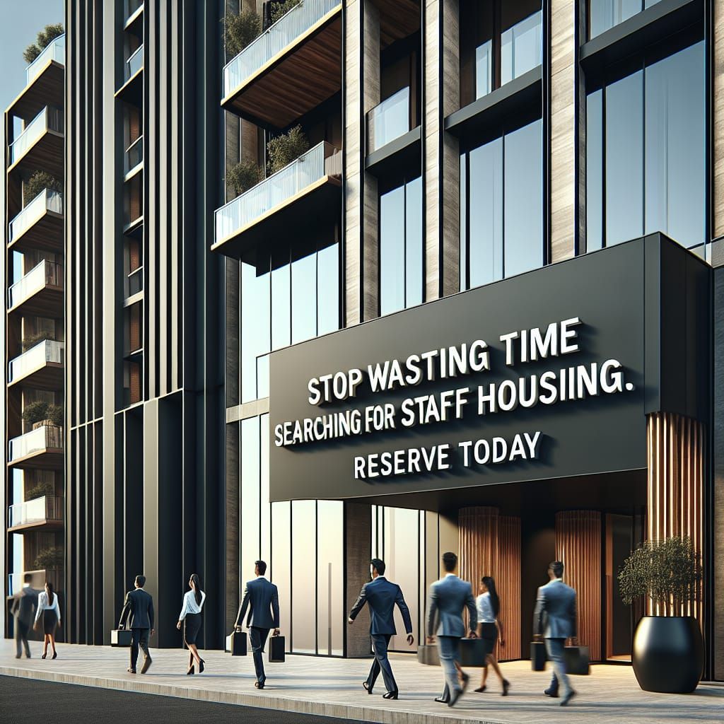 Modern Apartment Building with Business Professionals