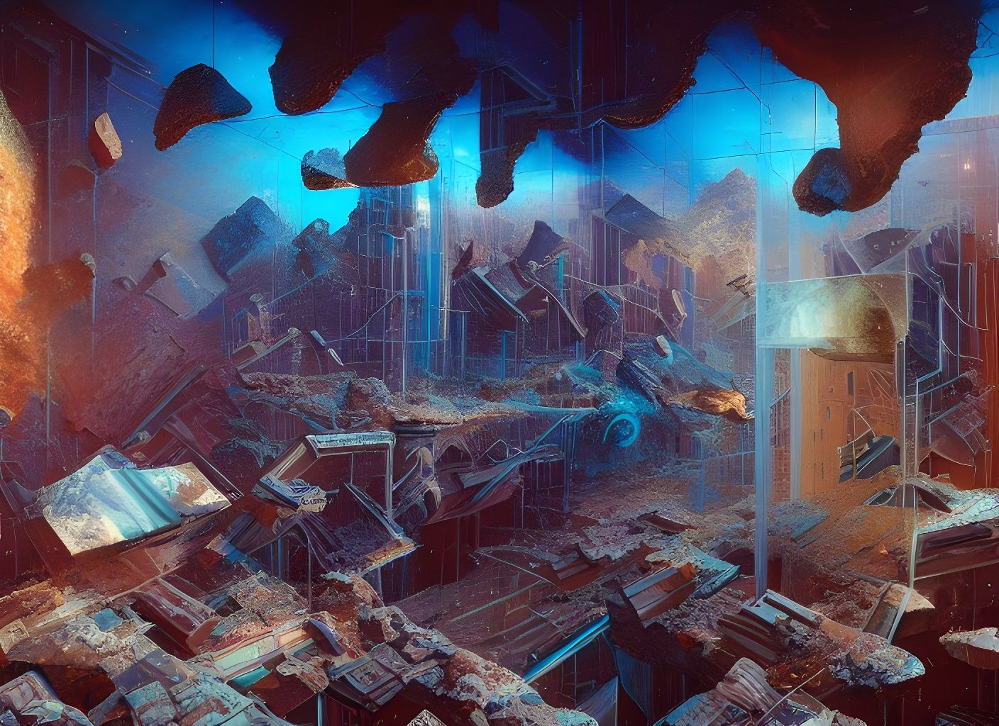 Reality Disintegrating: A Simulation Error in Surreal Art